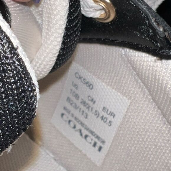 Coach Mahogany Black Clip Low Top Sneaker In Signature Canvas Size 10 NEW IN BOX - Picture 5 of 10